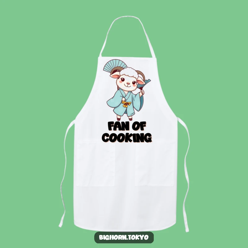 Funny Sheep Blue Kimono Apron: Cook with Joyful Fan Flair