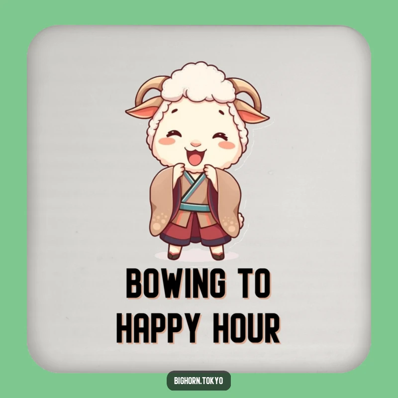 Protect Your Table with Funny Sheep Kimono Bow Coasters