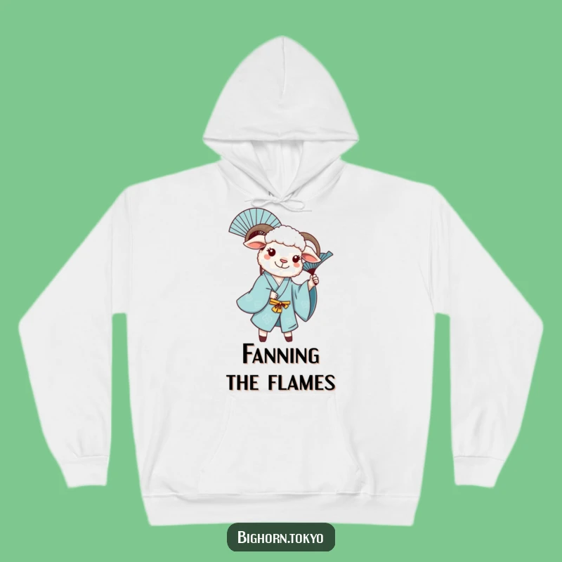 Funny Sheep Blue Kimono Hoodie: Cozy Fun with a Twirling Sheep