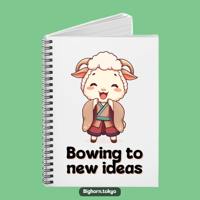 Funny Joyful Sheep Kimono Bow Notebook: Capture Ideas with Playful Art