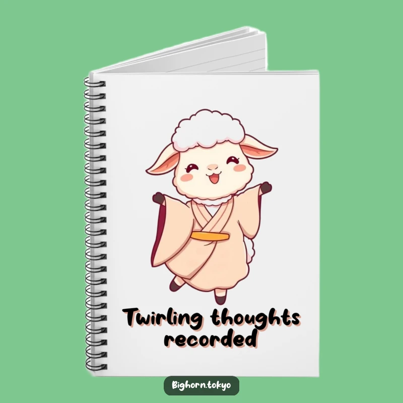 Funny Sheep Kimono Twirl Notebook: Capture Ideas with Graceful Art