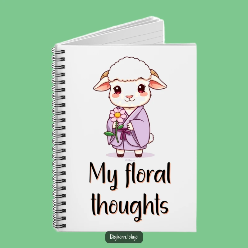 Funny Sheep Lavender Kimono Notebook: Jot Down Kind Thoughts