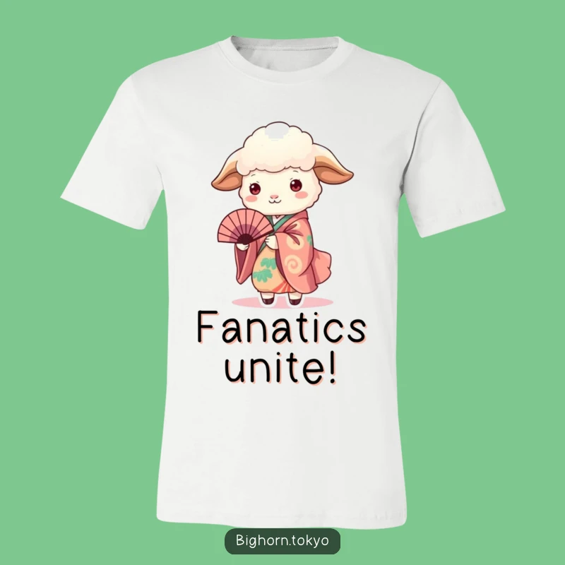 Funny Sheep in Kimono Holding Fan T-Shirt: Wearable Art and Hilarious Funny Gift