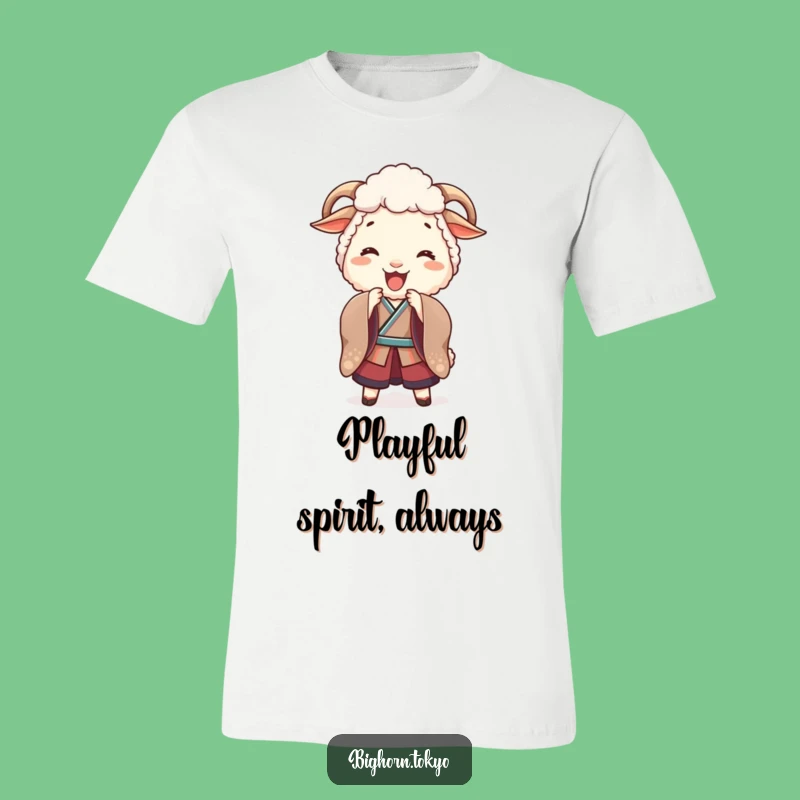 Funny Playful Sheep Kimono Bow T-Shirt: Express Joyful Humor with This Funny Gift