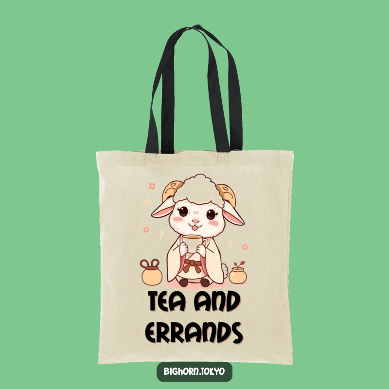 Funny Sheep Kimono Tea Time Tote Bag: Carry Your Calm and Humor