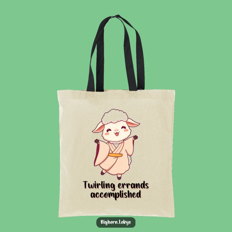Funny Sheep Kimono Twirl Tote Bag: Carry Grace and Humor Effortlessly